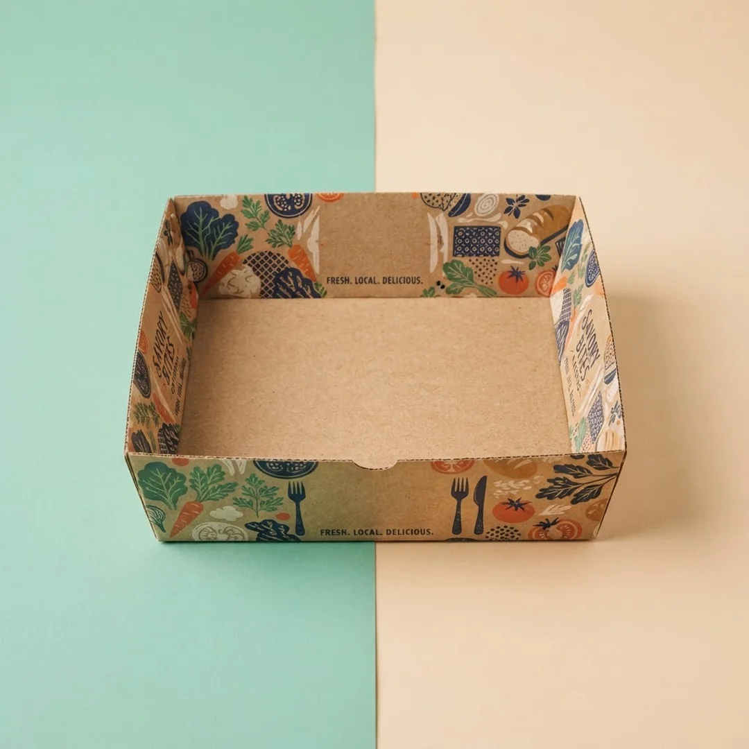 printed cardboard catering trays